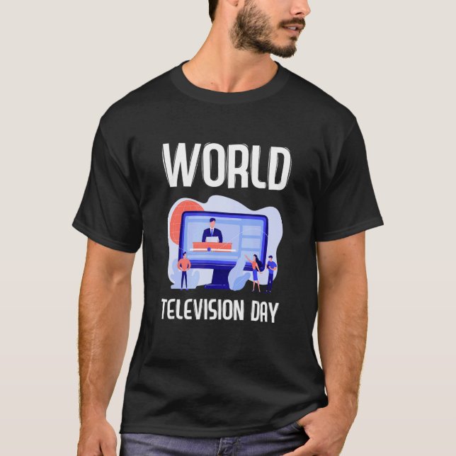 T-shirt Journée mondiale de la télévision Nations Unies (Devant)