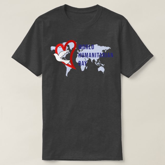 T-shirt Journée mondiale de l'humanitaire (Design devant)