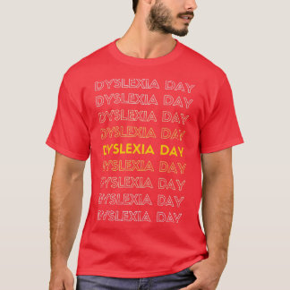 T-shirt Journée mondiale de sensibilisation à la dyslexie