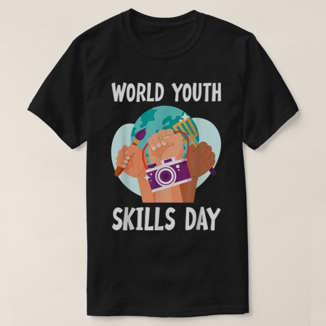 T-shirt Journée mondiale des compétences des jeunes Nation (Design devant)