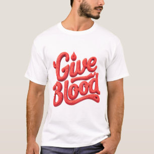 T-shirt Journée mondiale des donneurs de sang - Texte de d