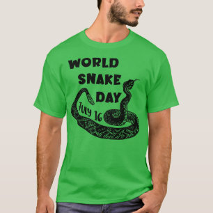 T-SHIRT JOURNÉE MONDIALE DES NAKE FUNNY SNAKE JUILLET