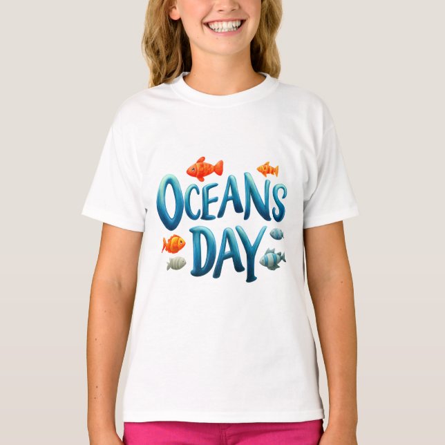 T-shirt Journée mondiale des océans - Célébration de la Jo (Devant)