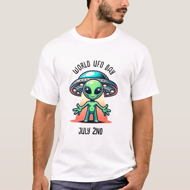 T-shirt Journée mondiale des ovnis | 2 juillet (Devant)