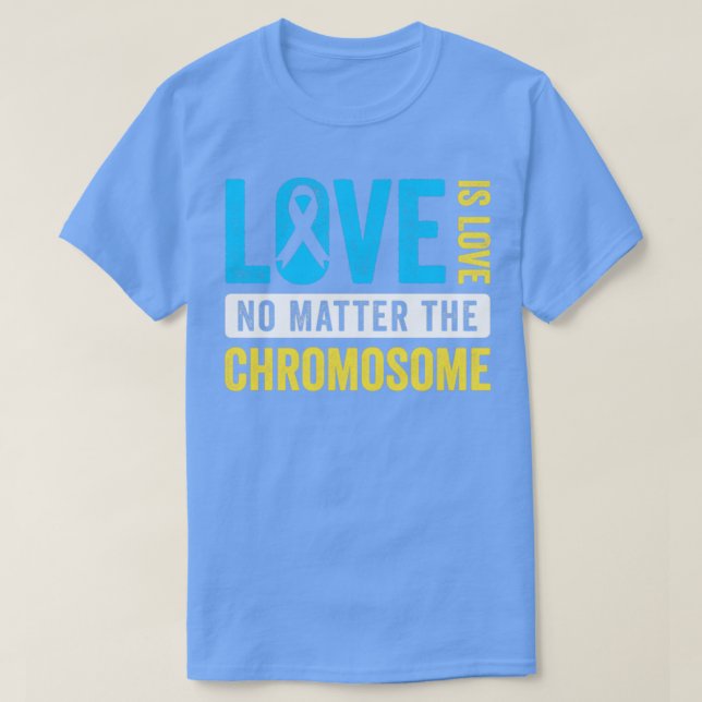 T-shirt Journée mondiale du syndrome de Down Amour Chromos (Design devant)