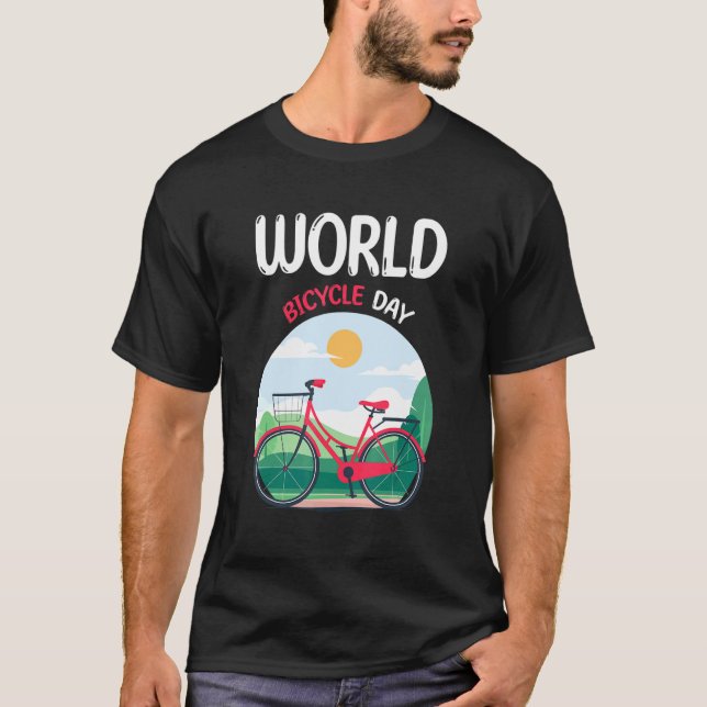 T-shirt Journée mondiale du vélo Nations Unies 1er juin (Devant)