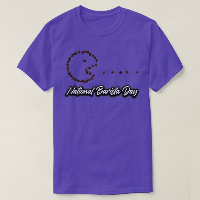 T-shirt Journée nationale barista 2022 barista cafe amant  (Design devant)