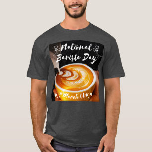 T-SHIRT JOURNÉE NATIONALE DE BARISTA JOURNÉE DE BARISTA MA