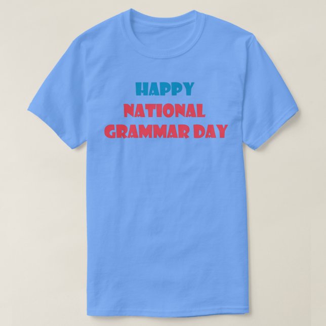 T-shirt journée nationale de grammaire journée de grammair (Design devant)
