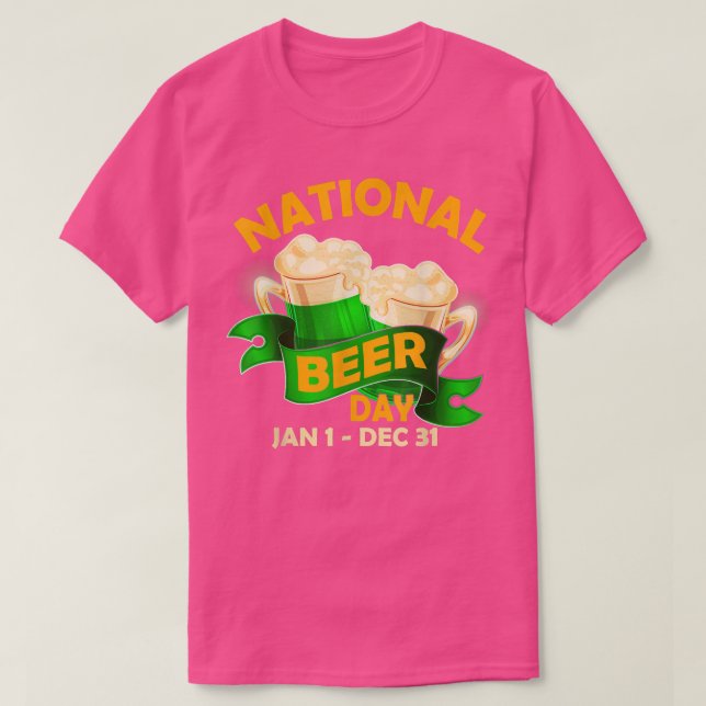 T-shirt Journée nationale de la bière boisson amusante  (Design devant)
