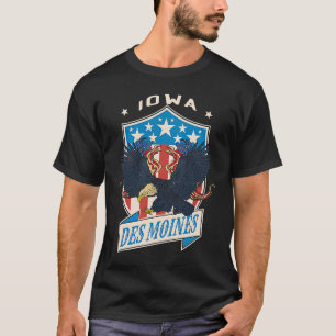 T-shirt Journée nationale de l'Iowa de la ville des Moines