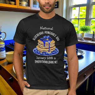 T-shirt Journée nationale des crêpes aux bleuets 28 janvie