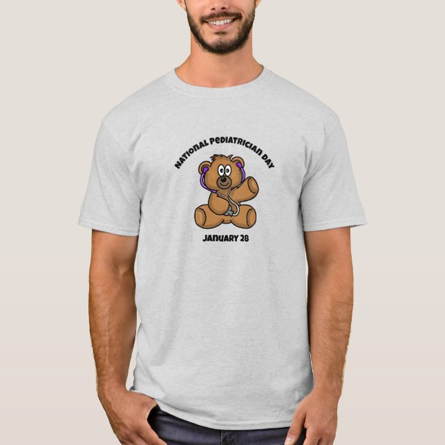 T-shirt Journée nationale des pédiatres Teddy Bear Doctor  (Devant)