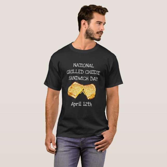 T-shirt Journée nationale des sandwichs au fromage grillé  (Devant entier)