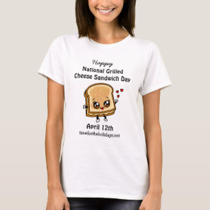 T-shirt Journée nationale des sandwichs au fromage grillé