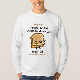 T-shirt Journée nationale des sandwichs au fromage grillé