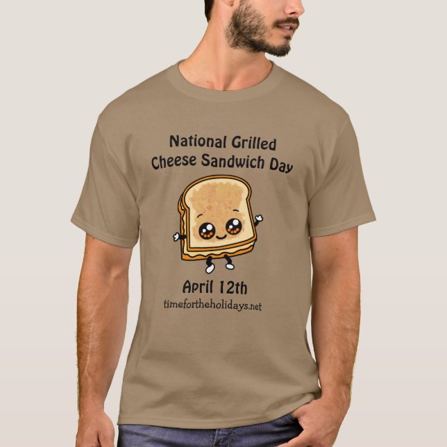 T-shirt Journée nationale des sandwichs au fromage grillé  (Devant)