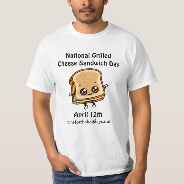 T-shirt Journée nationale des sandwichs au fromage grillé  (Devant)