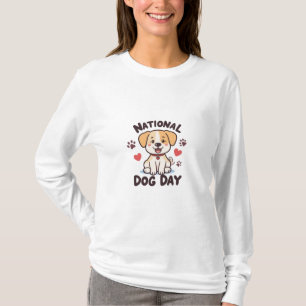 T-shirt Journée Nationale du Chien - Cute Kawaii Cartoon D