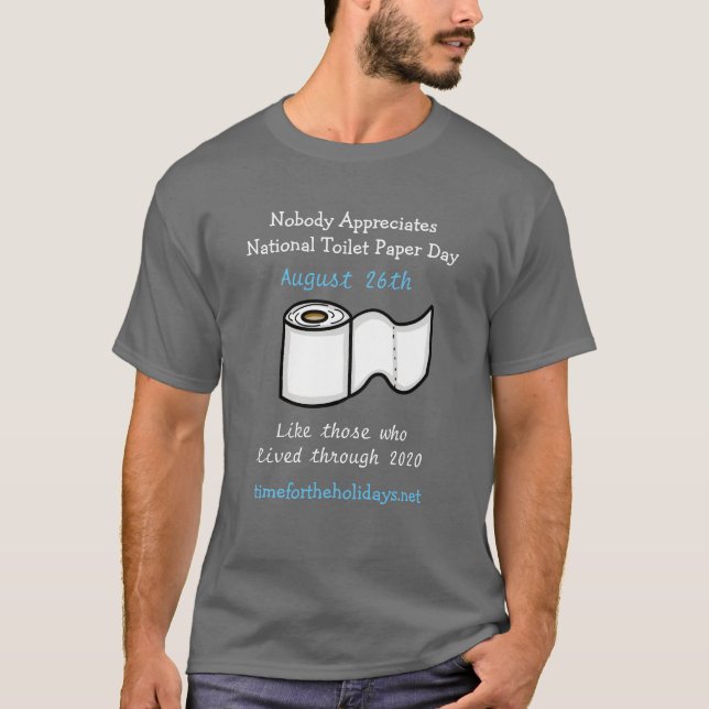 T-shirt Journée nationale du papier toilette 26 août Humou (Devant)