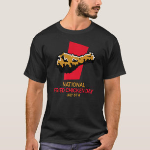 T-shirt Journée nationale du poulet frit le 6 juillet Préf