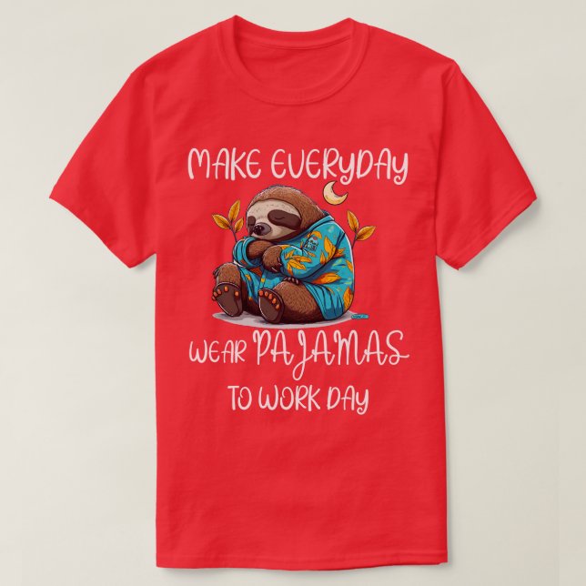 T-shirt Journée nationale du pyjama au travail (Design devant)