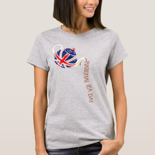 T-shirt Journée nationale du thé, Union Jack Teapot