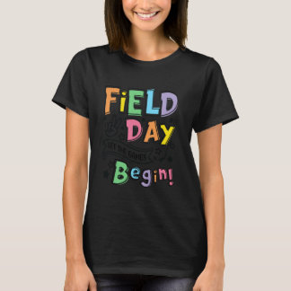 T-shirt Journée sur le terrain Les jeux commencent Bonne j