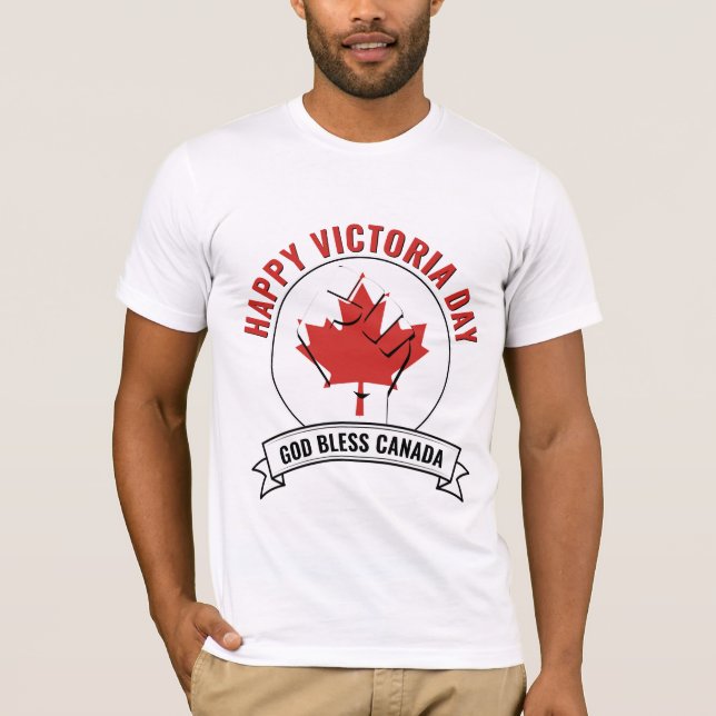 T-shirt JOURNÉE VICTORIENNE DU Canada Dieu béni (Devant)