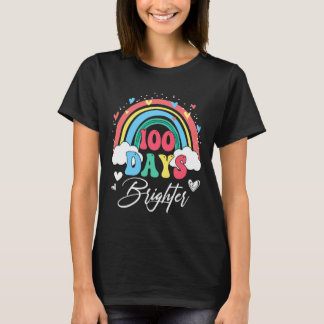 T-shirt Jours Brighter Rainbow enseignant élève 100e jour 