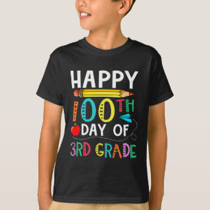 T-shirt Jours De 3E Année - Joyeux 100E Jour Du Cadeau De 