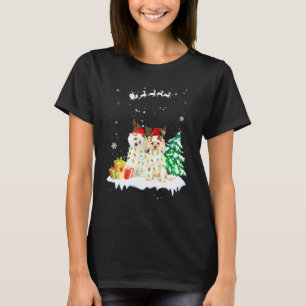 T-shirt Jours de Noël des rennes maltais Lumière Ornemen
