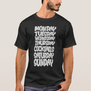 T-shirt Jours de semaine Travail Lundi Mercredi Vendredi C