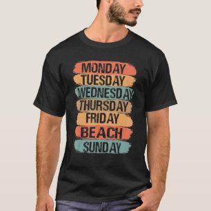 T-shirt Jours de semaine Travail Lundi Mercredi Vendredi S