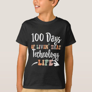 T-shirt Jours De Technologie 100e Jour D'École De Technolo