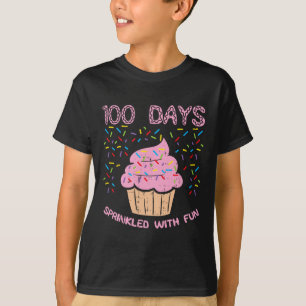 T-shirt Jours Saupoudrés De Cupcake Fun 100H Jour De L'Éco