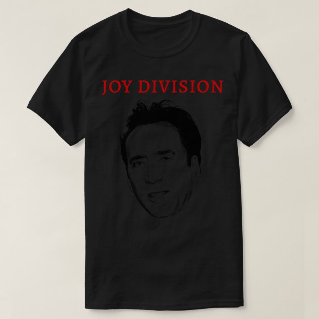 T-shirt Joy Division Nic Cage Parody Meme (Design devant)