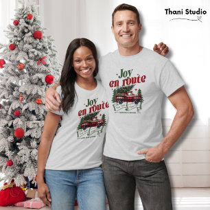 T-shirt Joy en route Noël commence Camion & X-Mas Arbre