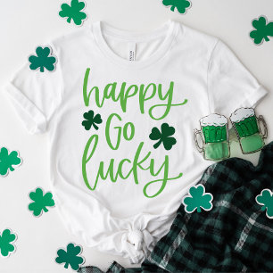 T-shirt Joy Go Lucky Green Typographie