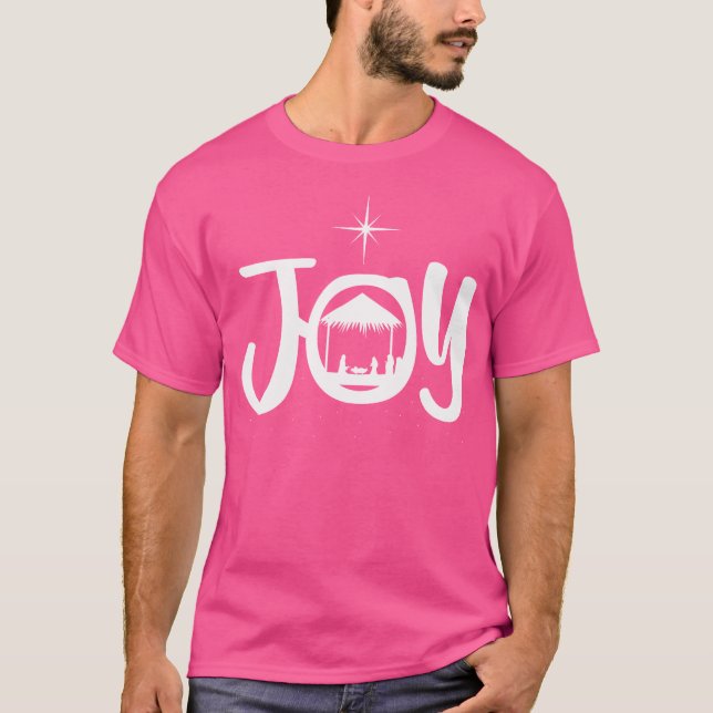 T-shirt Joy Jesus Scène de la Nativité Cool Vêtements de N (Devant)