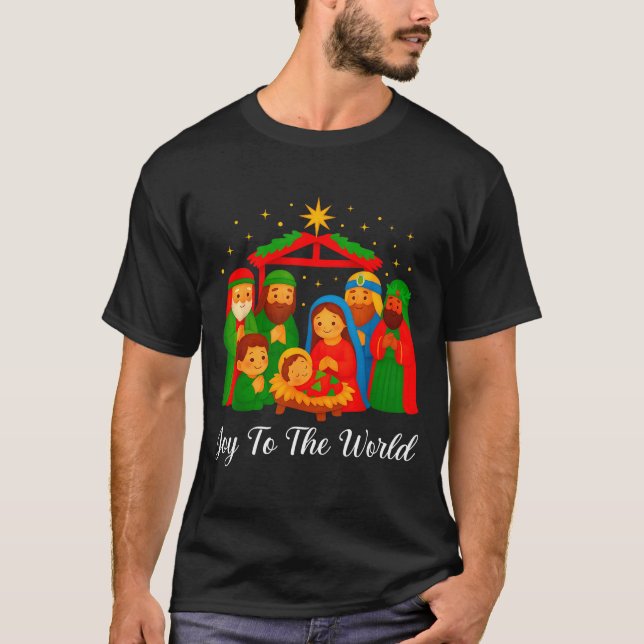 T-shirt Joy To The World Ugly Christmas Sweater Xmas Squad (Devant)