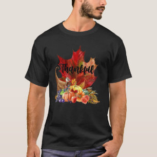 T-shirt Joyeuse Action de grâce Automne Feuilles de Maple