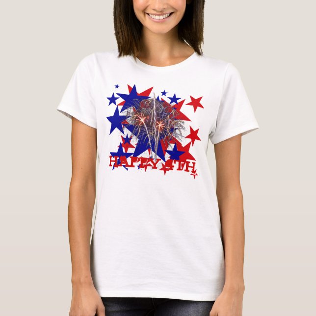 T-shirt Joyeuse chemise 4 juillet étoiles - (Devant)
