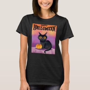 T-shirt Joyeuse chemise de chat Halloween