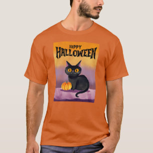 T-shirt Joyeuse chemise de chat Halloween