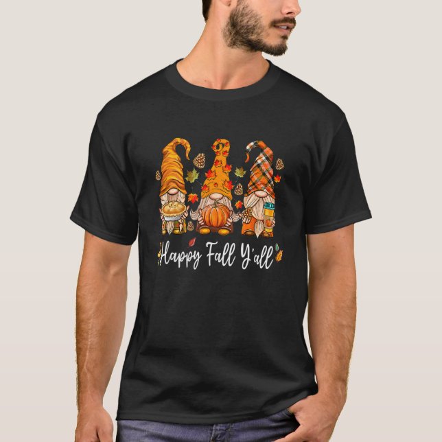 T-shirt Joyeuse Chute à Tous Le Nain Citrouille Camion Aut (Devant)
