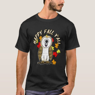 T-shirt Joyeuse Chute à Vous Tous Hibou Octobre Saisonnièr