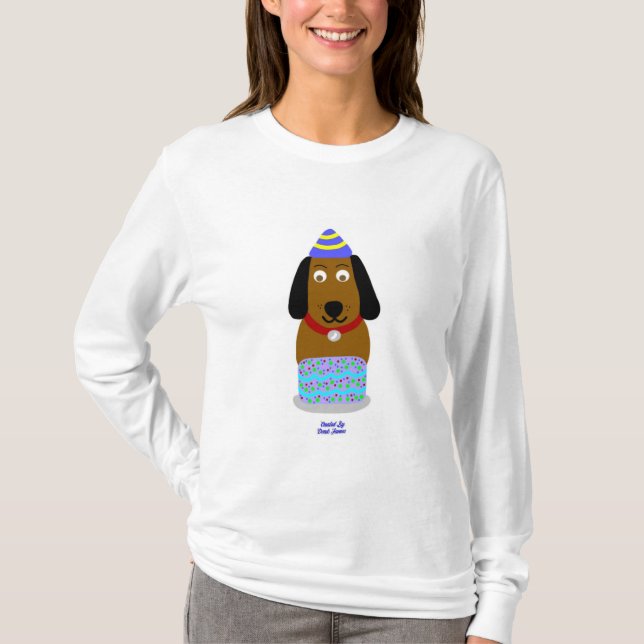 T-shirt Joyeuse Coupe d'Anniversaire Femme à manches longu (Devant)