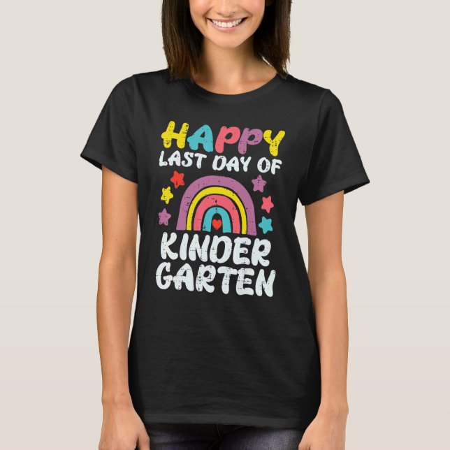 T-shirt Joyeuse Dernière Journée De Jardin D'Enfant Enseig (Devant)