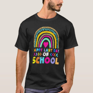 T-shirt Joyeuse Dernière Journée D'École Rainbow Kindergar